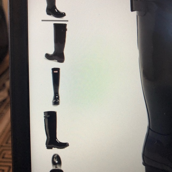 NWT Women's Tall Gloss Rainboots, Black size 6 - Picture 6 of 6